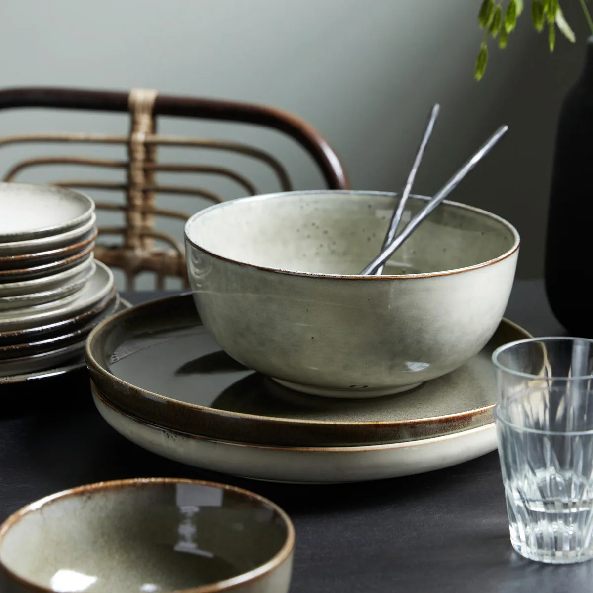 Bol Lake Ø22 cm, Gris House Doctor