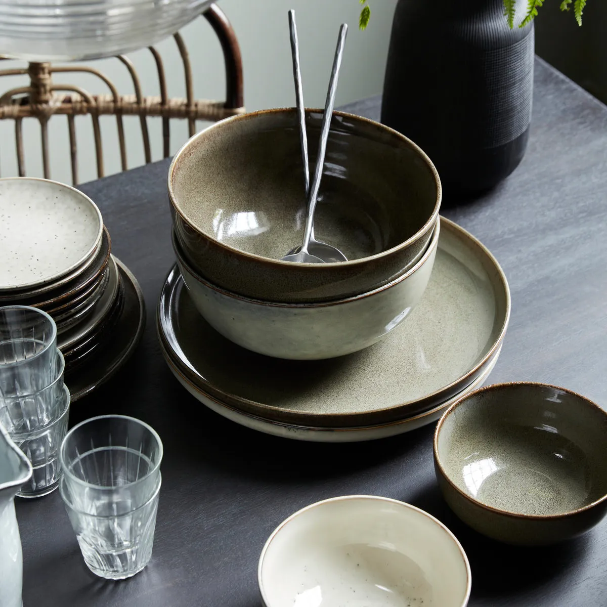 Bol Lake Ø22 cm, Gris House Doctor