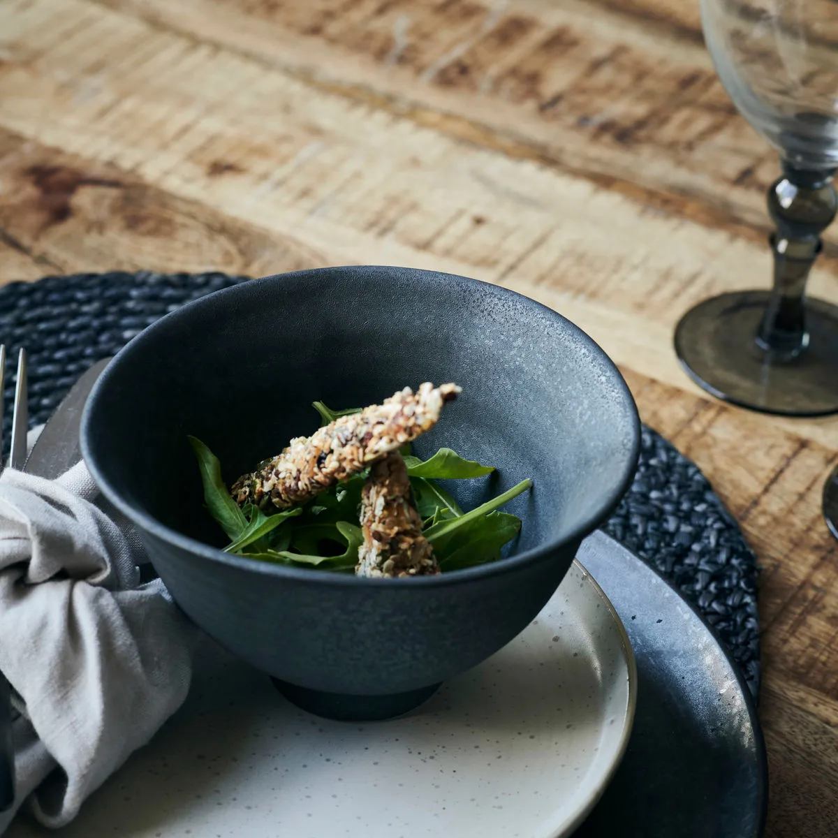 Bol Pion Ø14,5 cm, Noir-marron House Doctor