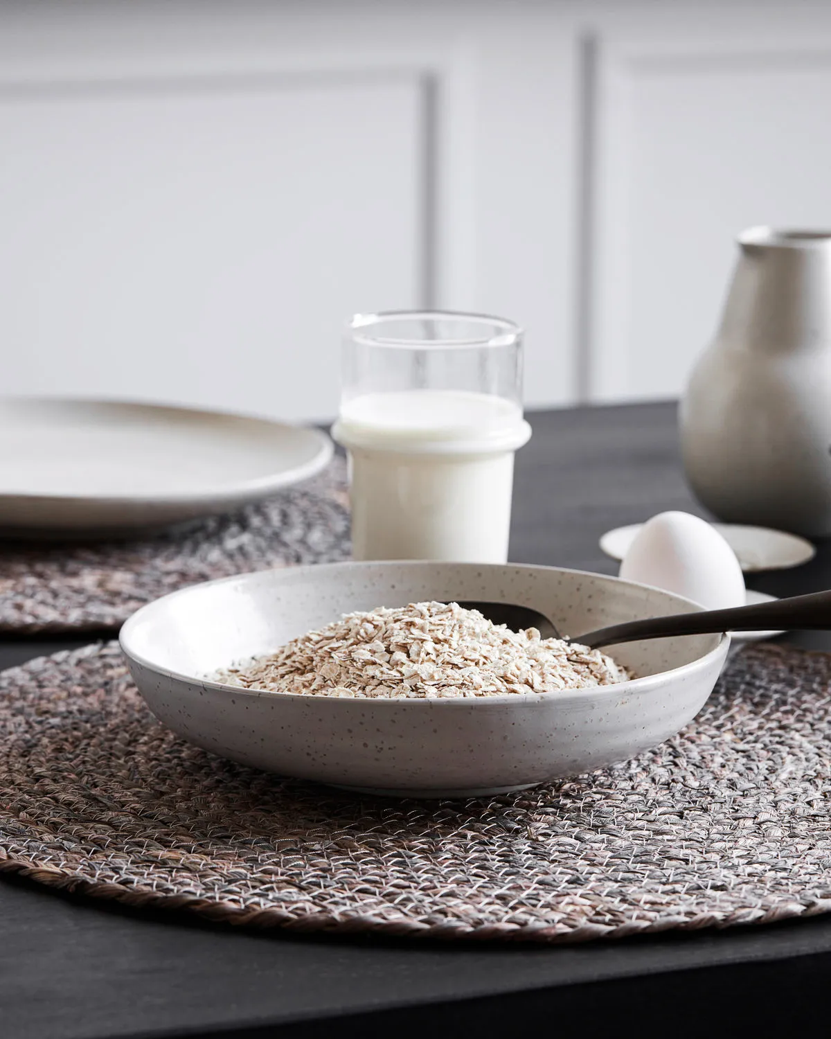 Bol Pion Ø19 cm, Gris-blanc House Doctor