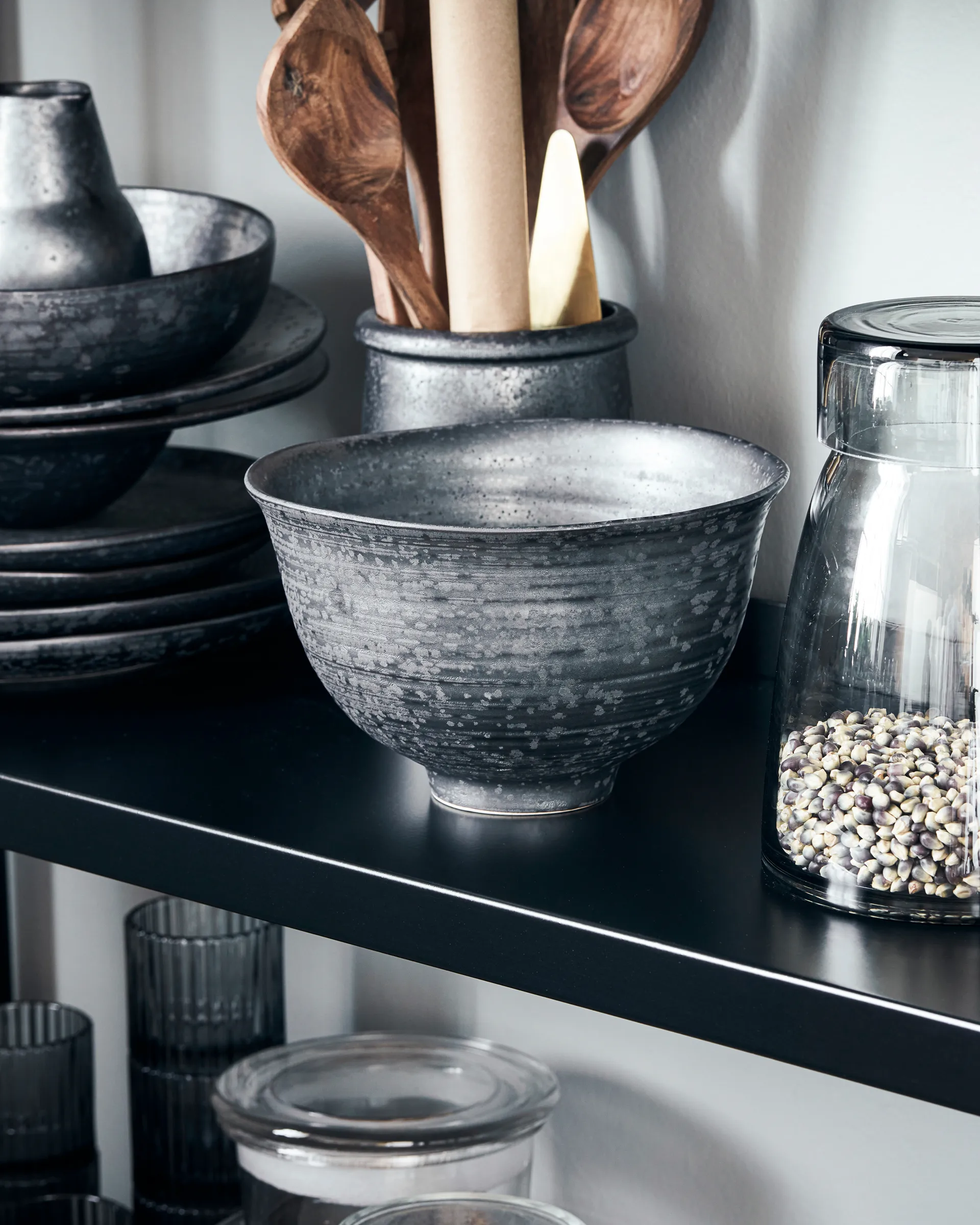 Bol Pion Ø19 cm, Noir-marron House Doctor