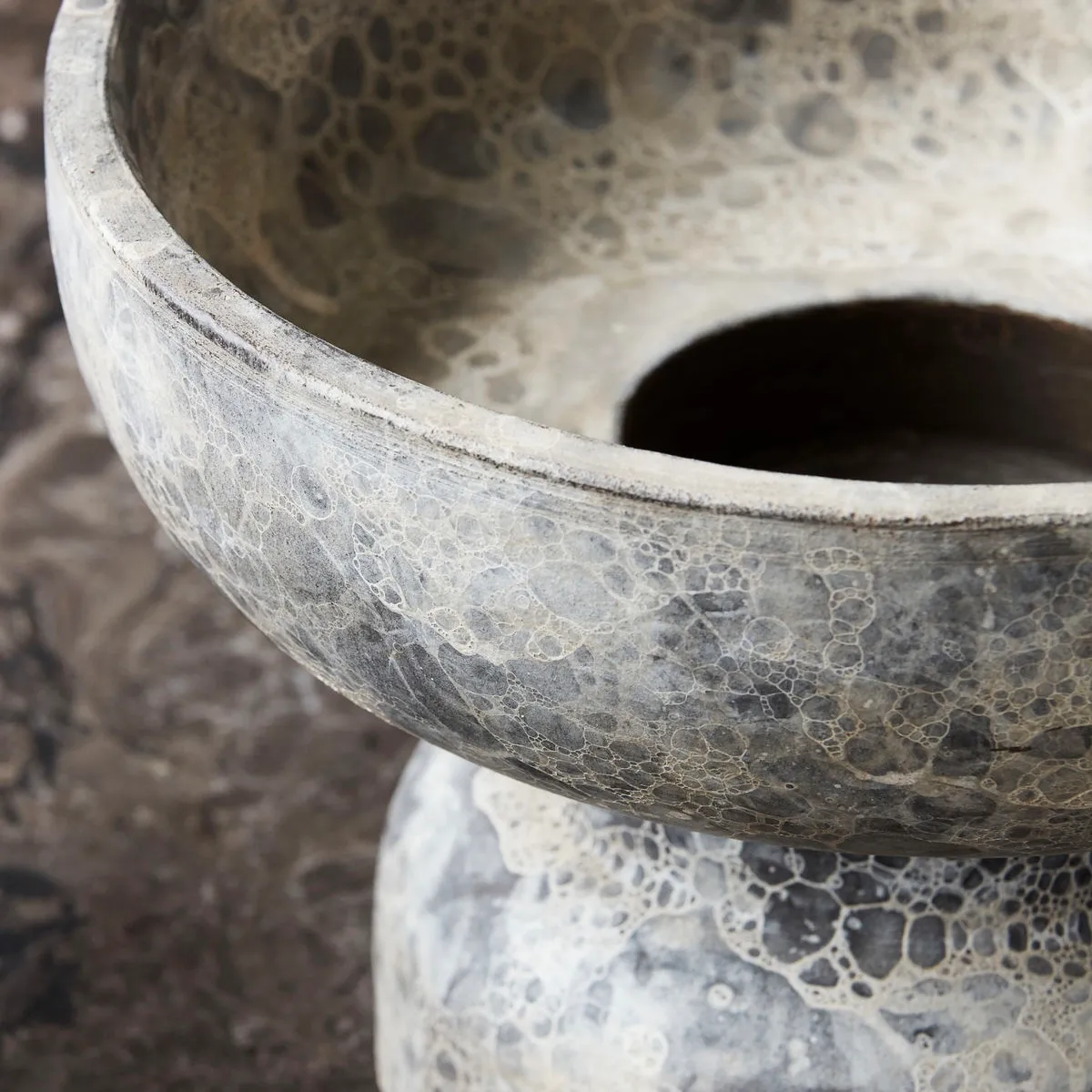 Bougeoir Ancient, Gris-marron House Doctor