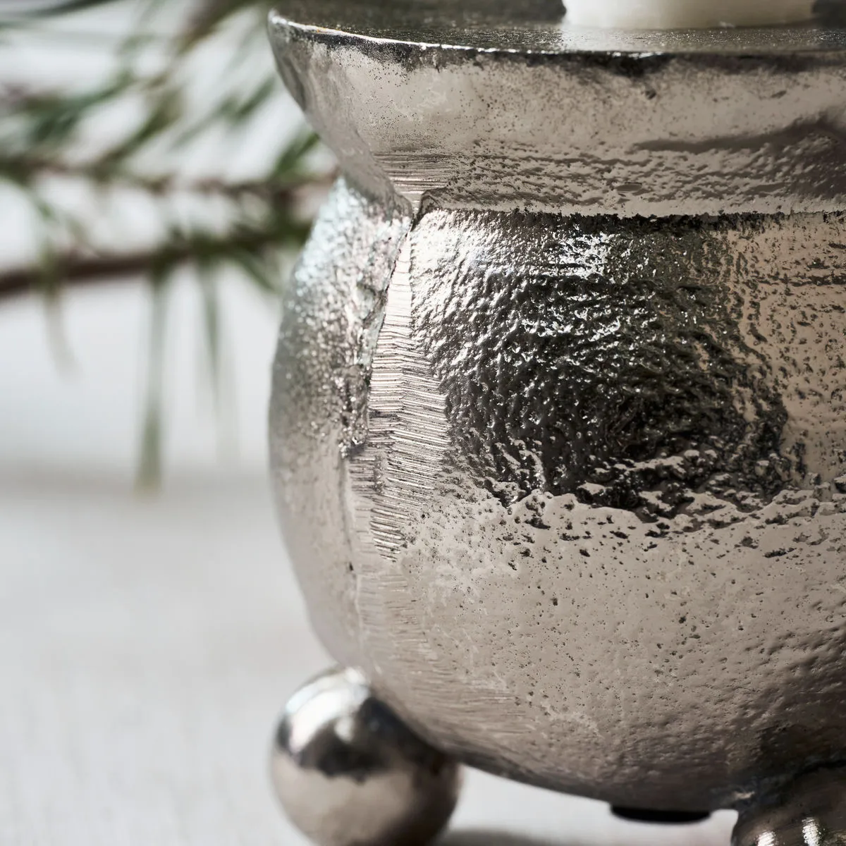 Bougeoir Classic Ø7 cm, Argent antique House Doctor