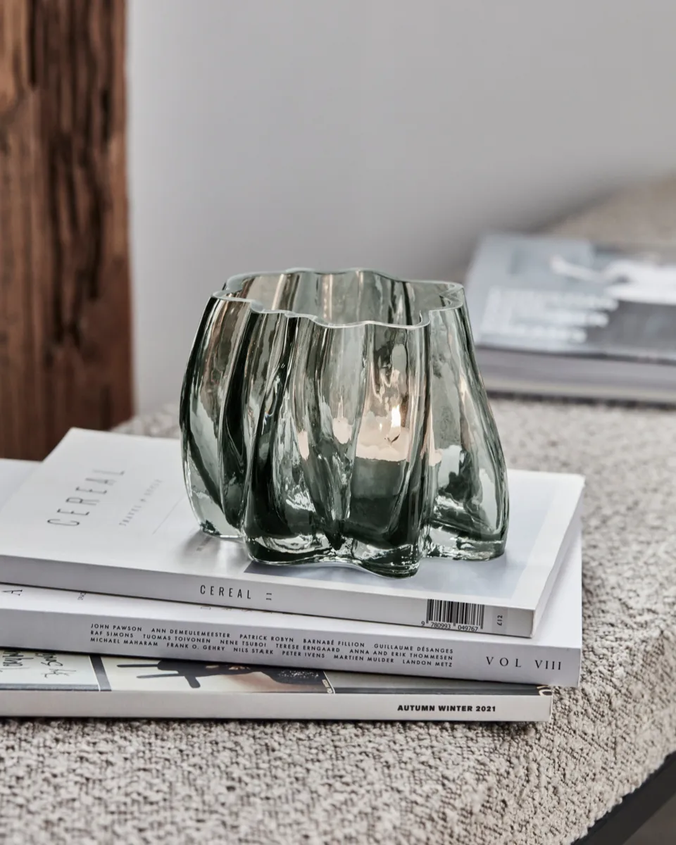 Bougeoir Curva, Gris fumé House Doctor