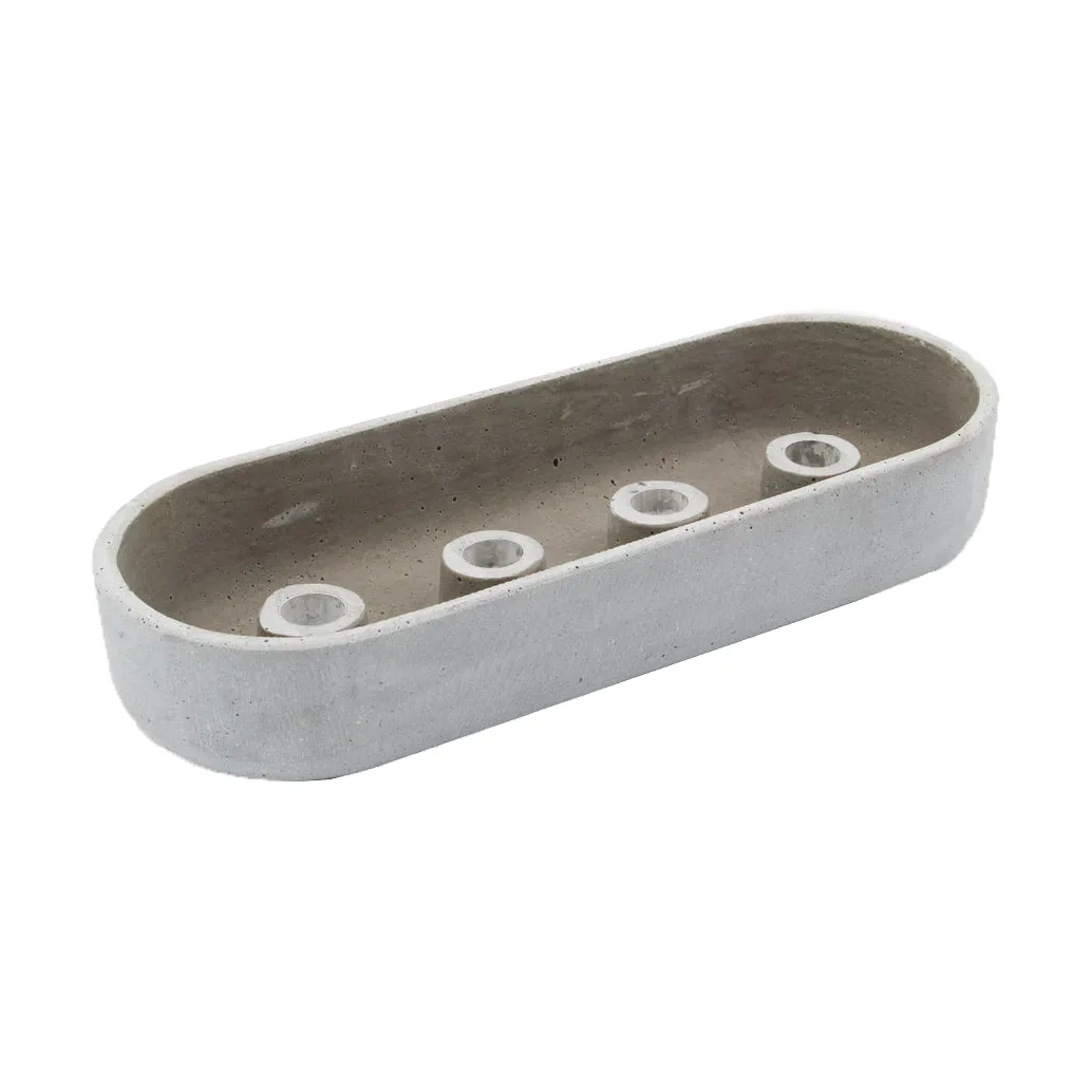 Bougeoir de l'avent Marb 13x35 cm, Béton House Doctor