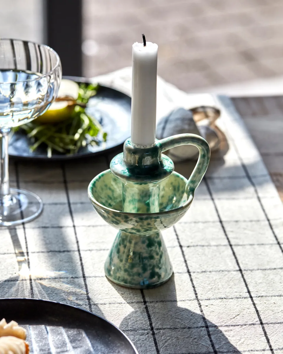 Bougeoir Diva 14 cm, Vert House Doctor