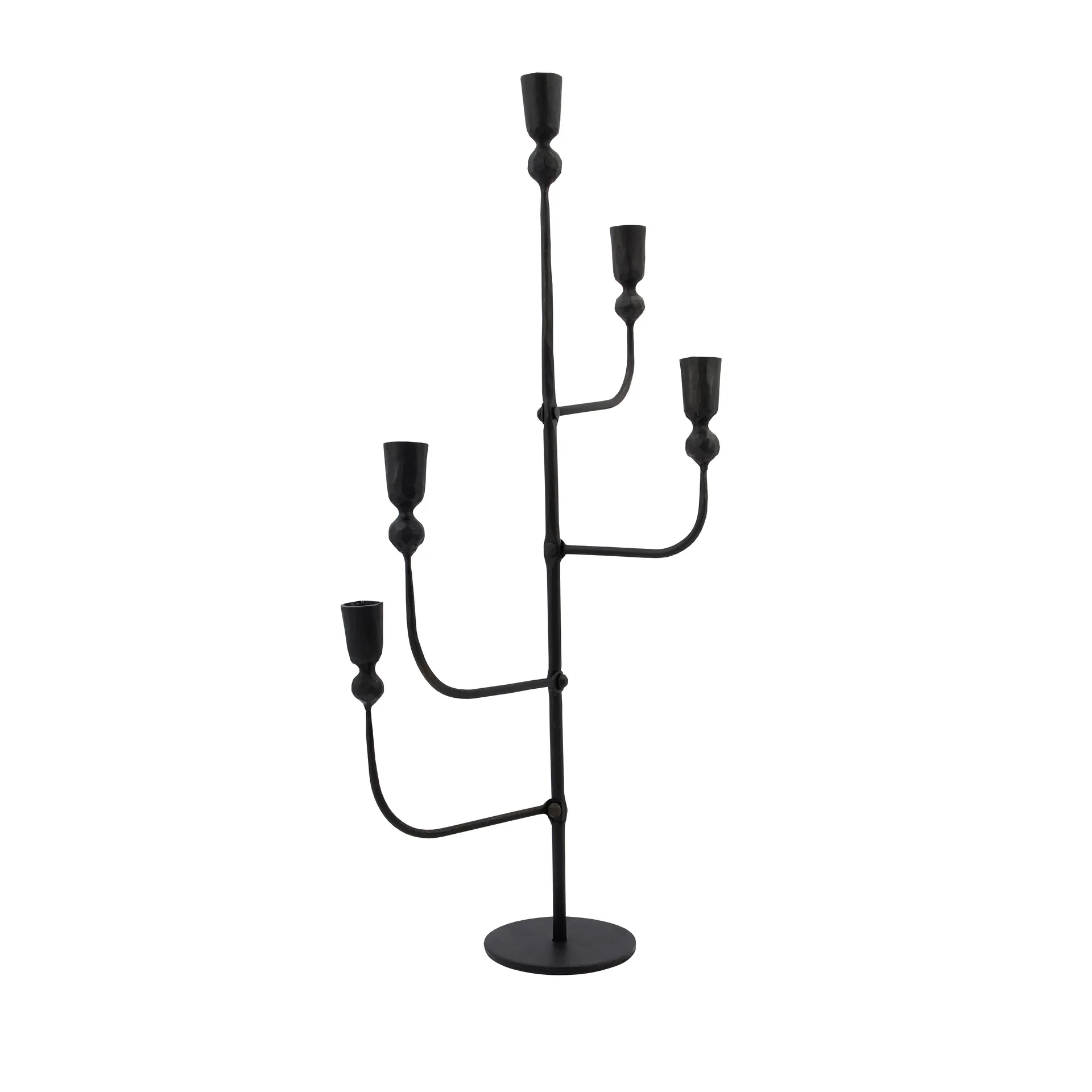 Bougeoir Ira 61 cm, Noir House Doctor