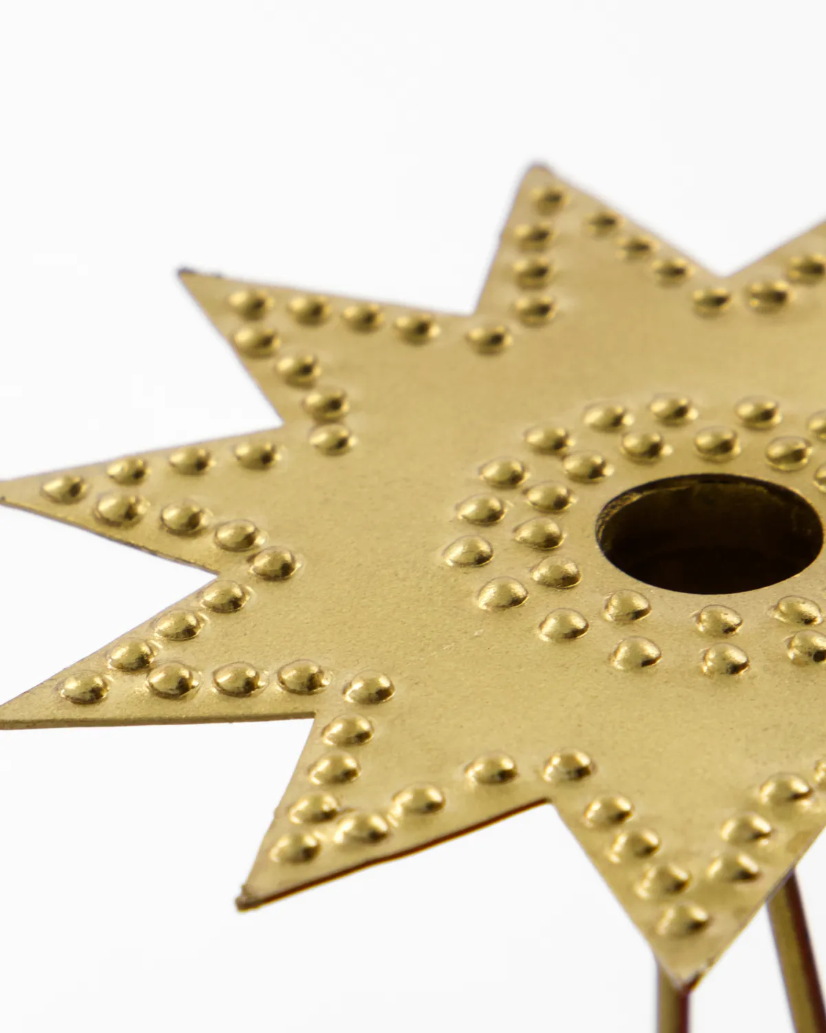 Bougeoir Leaves, 4 pièces, Couleur laiton antique House Doctor