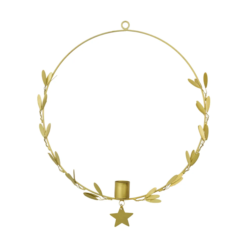 Bougeoir Mistel Ø25 cm, Laiton House Doctor