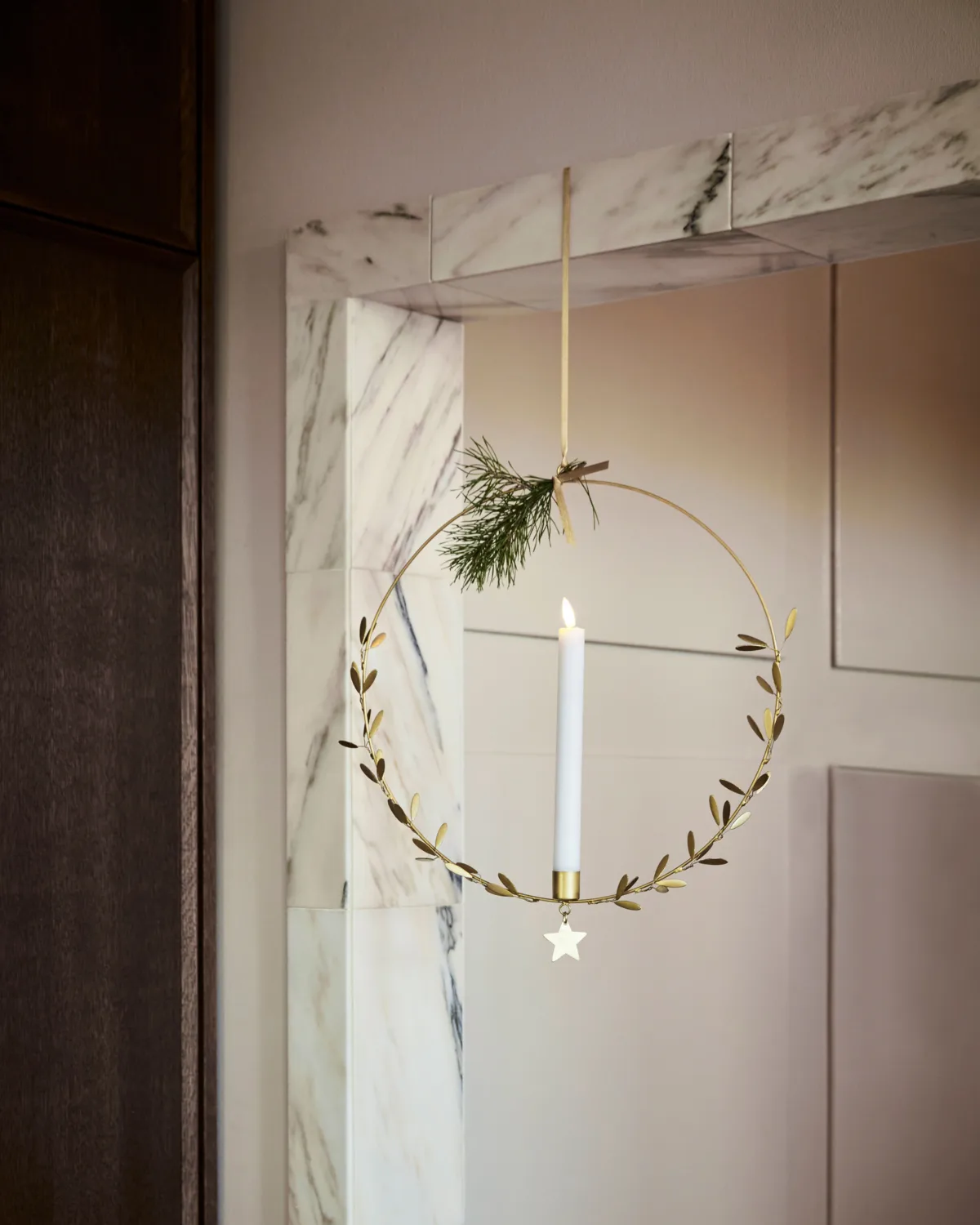 Bougeoir Mistel Ø35 cm, Laiton House Doctor