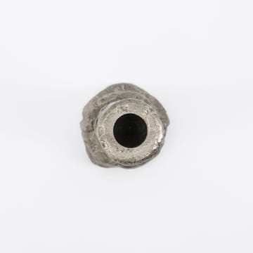 Bougeoir Raku argent antique - 20 cm - House Doctor