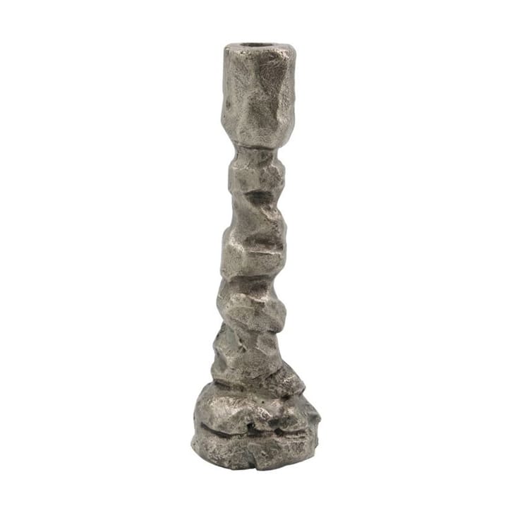 Bougeoir Raku argent antique - 25 cm - House Doctor