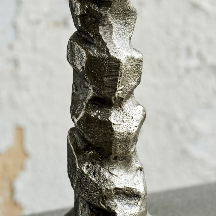 Bougeoir Raku argent antique, 25 cm House Doctor