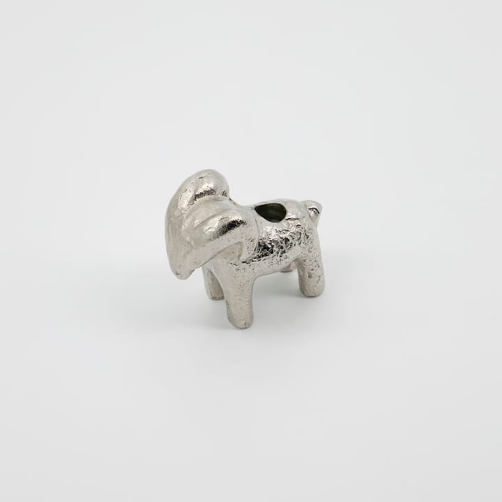 Bougeoir Ram 7 cm, Argent antique House Doctor