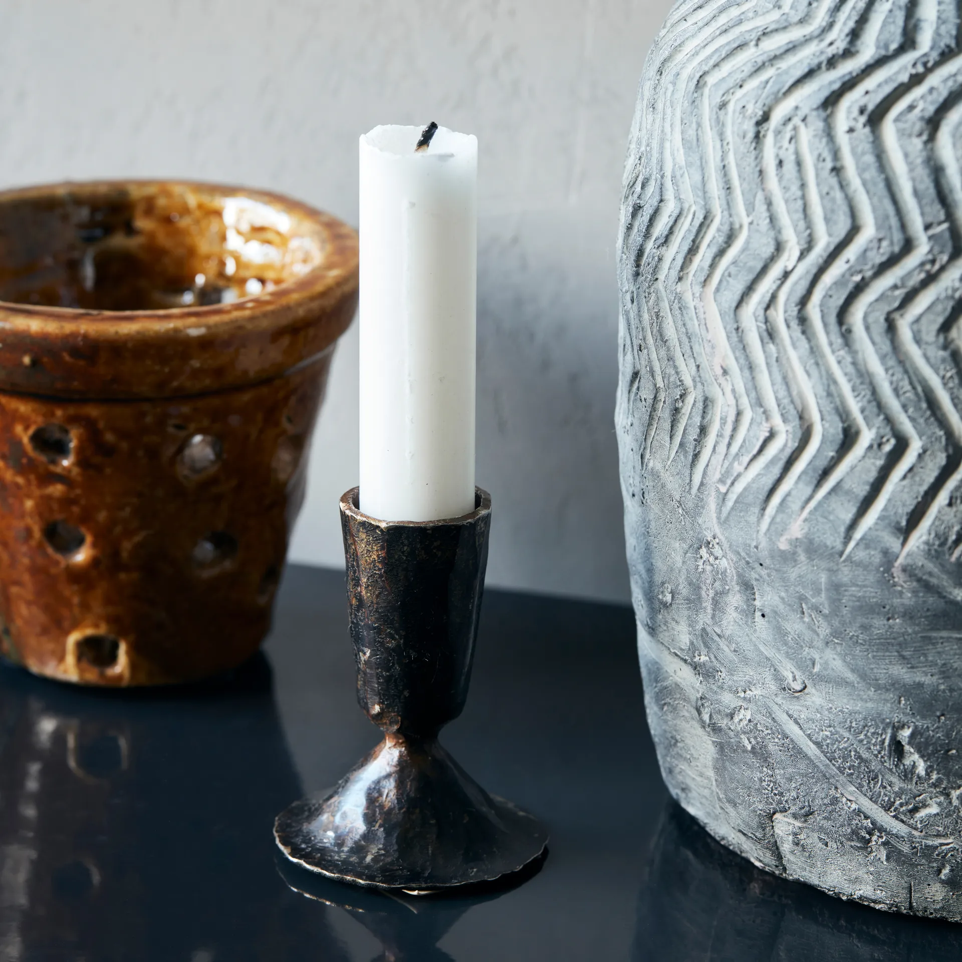 Bougeoir Tino, Noir House Doctor