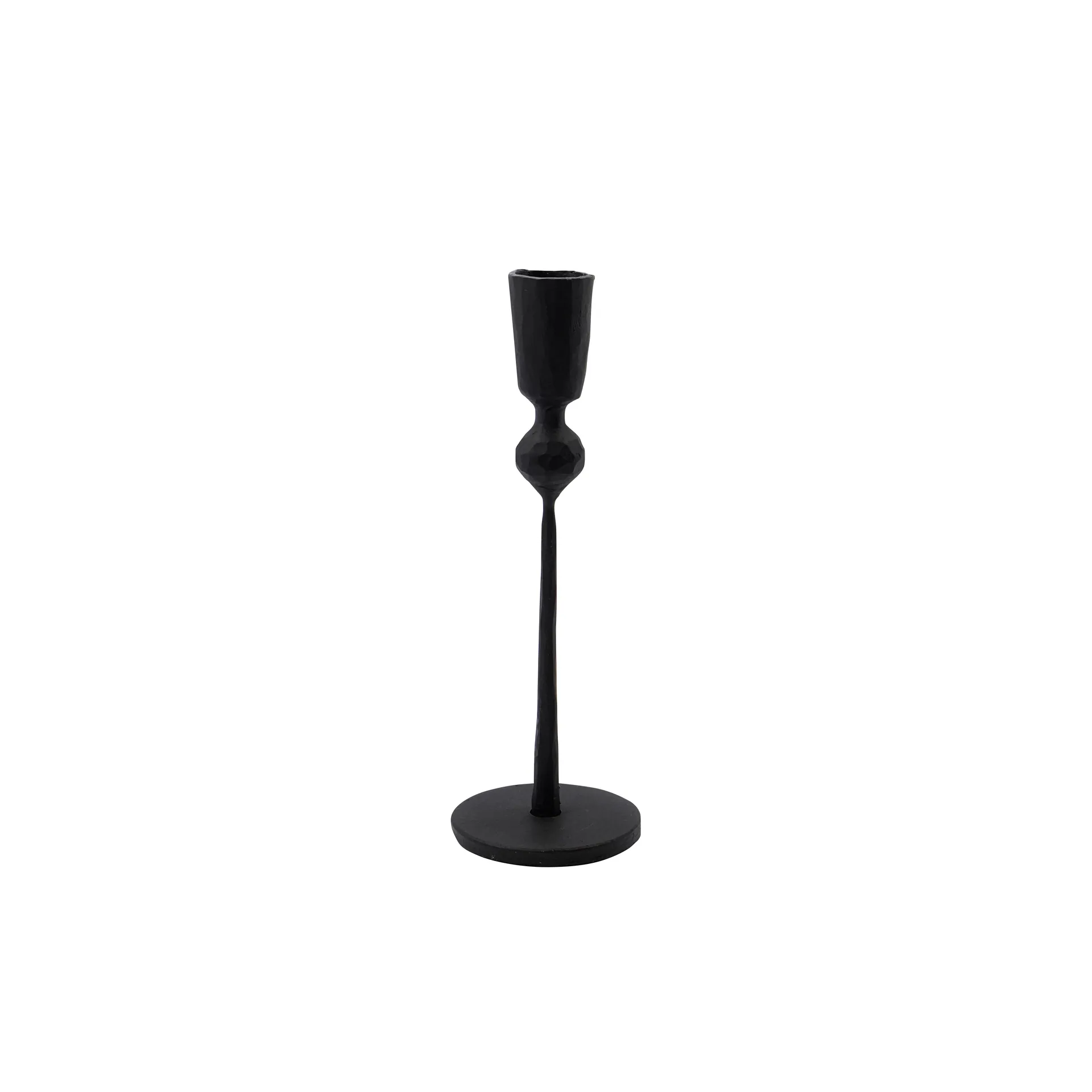 Bougeoir Trivo 18 cm, Noir House Doctor