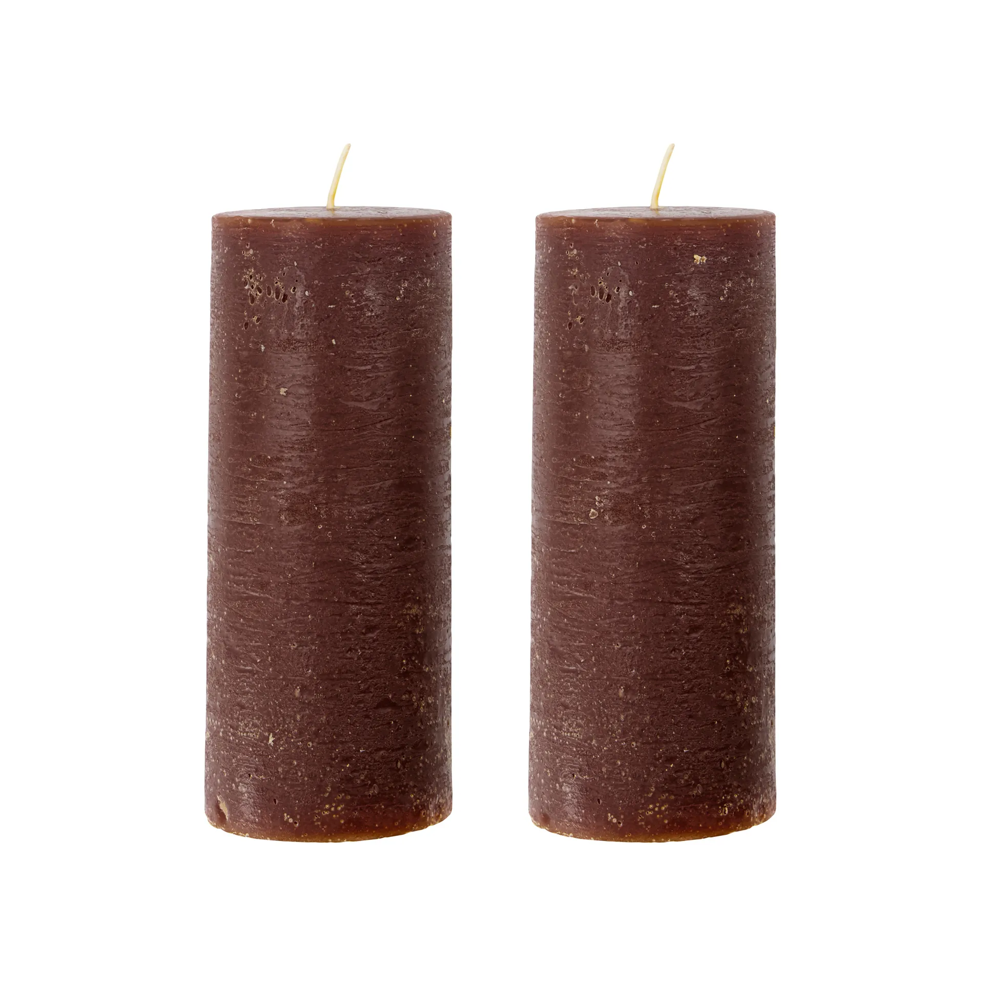 Bougie bloc Rustic Wax 15 cm Lot de 2, Cognac House Doctor