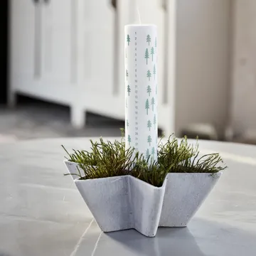 Bougie calendrier Shine - Gris clair - House Doctor