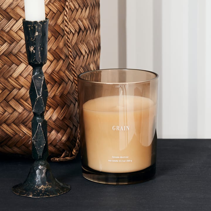 Bougie parfumée Grain 50 heures - Marron - House Doctor