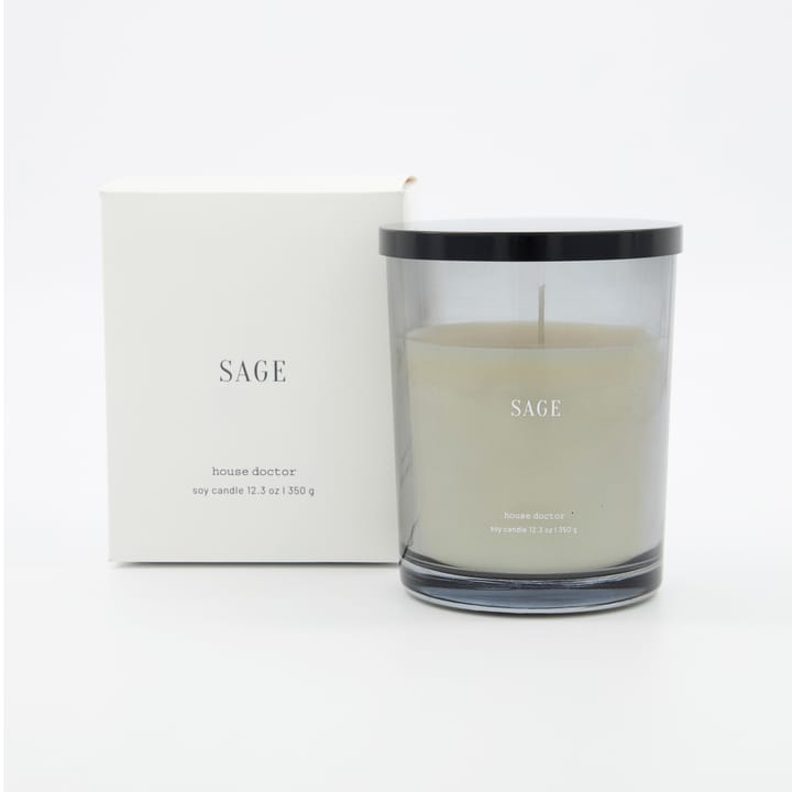 Bougie parfumée Sage 50 heures - Bleu - House Doctor