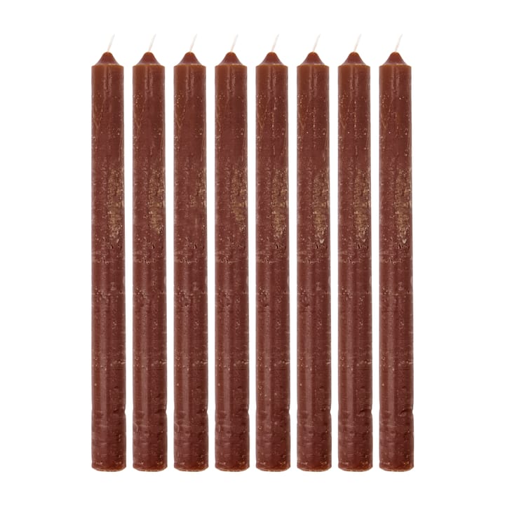 Bougie Rustic Wax 25 cm 8-pack, Cognac House Doctor