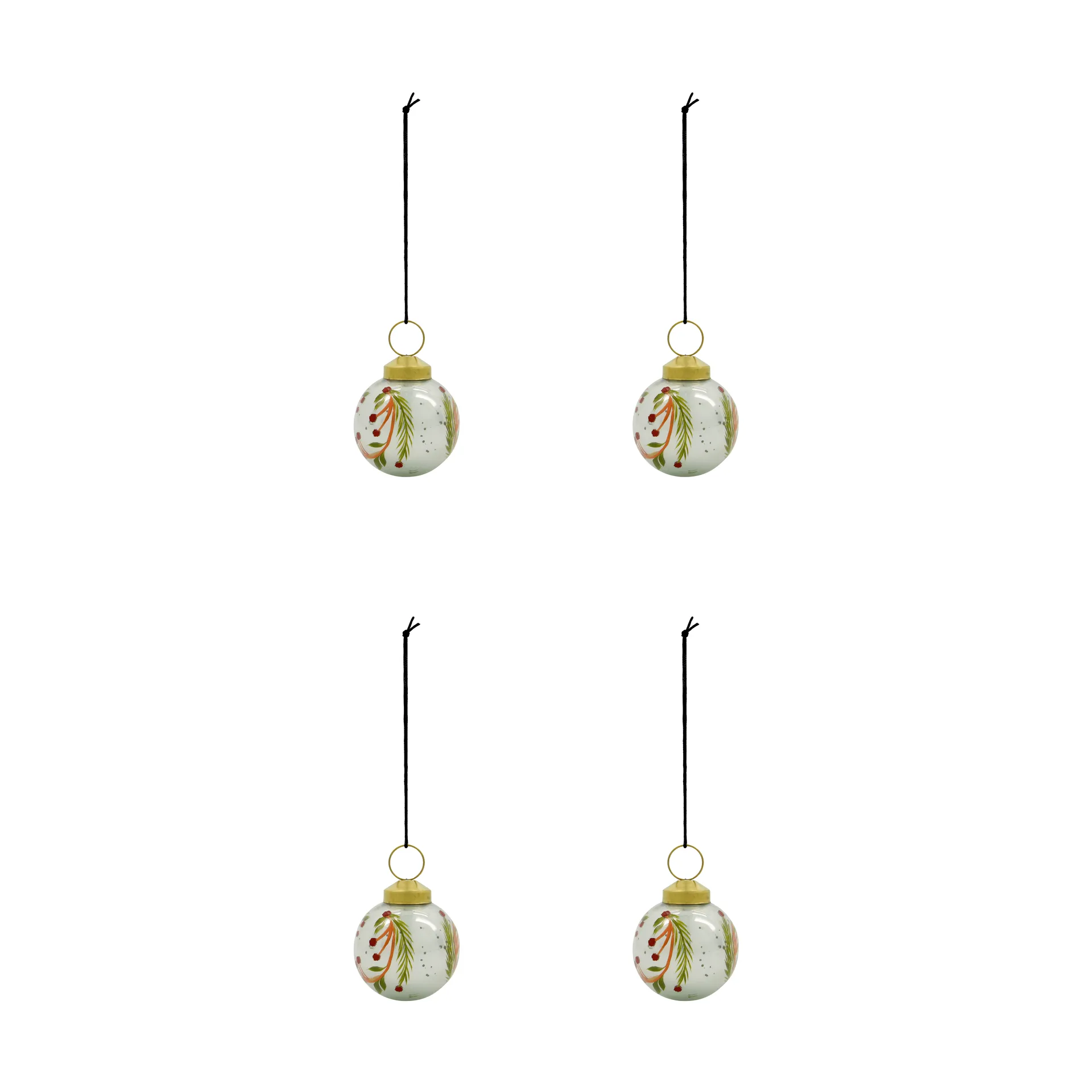 Boule de Noël Antico lot de 4, Bleu clair House Doctor