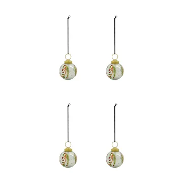 Boule de Noël Antico lot de 4 - Bleu clair - House Doctor
