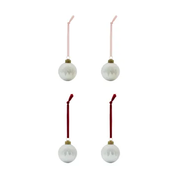 Boule de Noël Bano lot de 4 - Argent - House Doctor