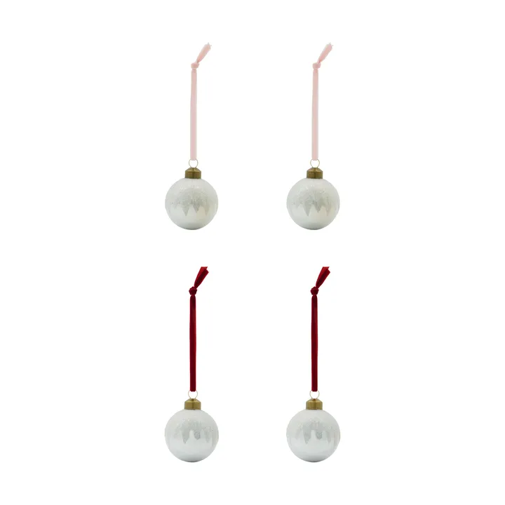 Boule de Noël Bano lot de 4 - Argent - House Doctor