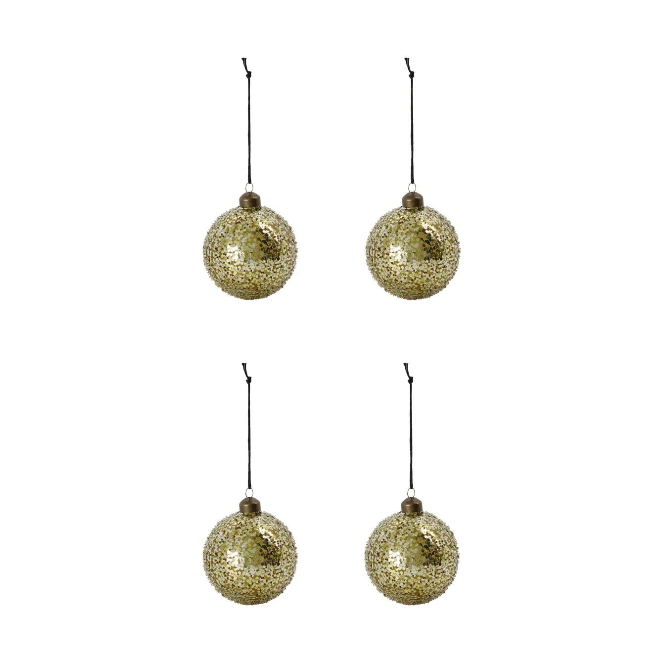 Boule de Noël Chosen Ø8 cm, lot de 4, Or House Doctor