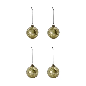 Boule de Noël Chosen Ø8 cm, lot de 4 - Or - House Doctor