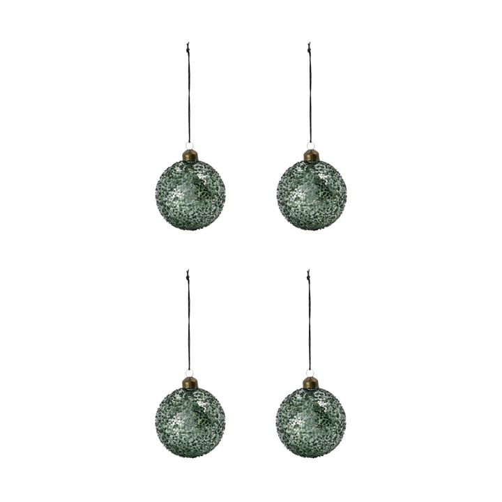 Boule de Noël Chosen Ø8 cm, lot de 4 - Vert - House Doctor