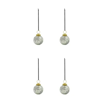 Boule de Noël Fiore lot de 4 - Bleu clair - House Doctor