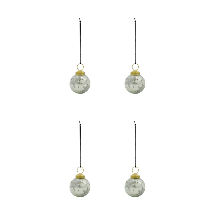 Boule de Noël Fiore lot de 4 - Bleu clair - House Doctor