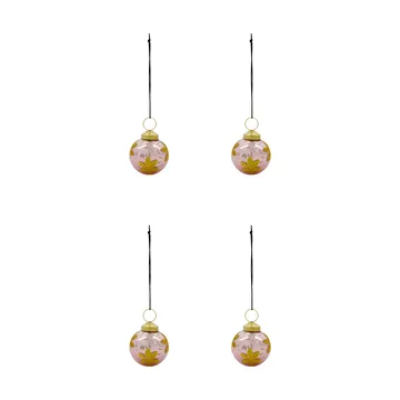 Boule de Noël Fiore lot de 4 - Rose - House Doctor