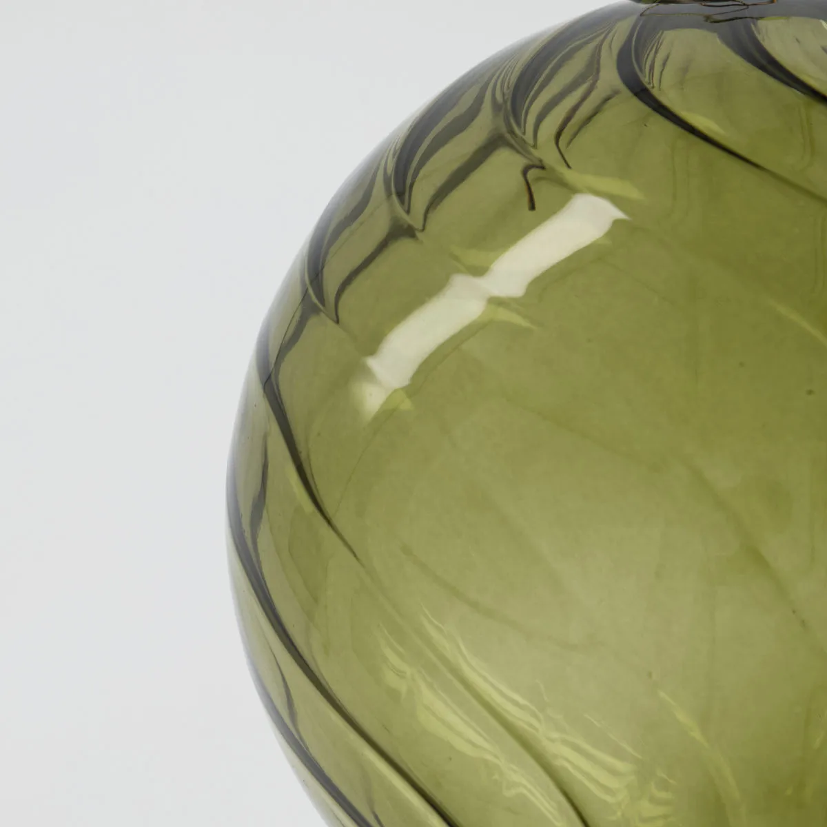 Boule de Noël Fluted Ø10 cm, Vert House Doctor