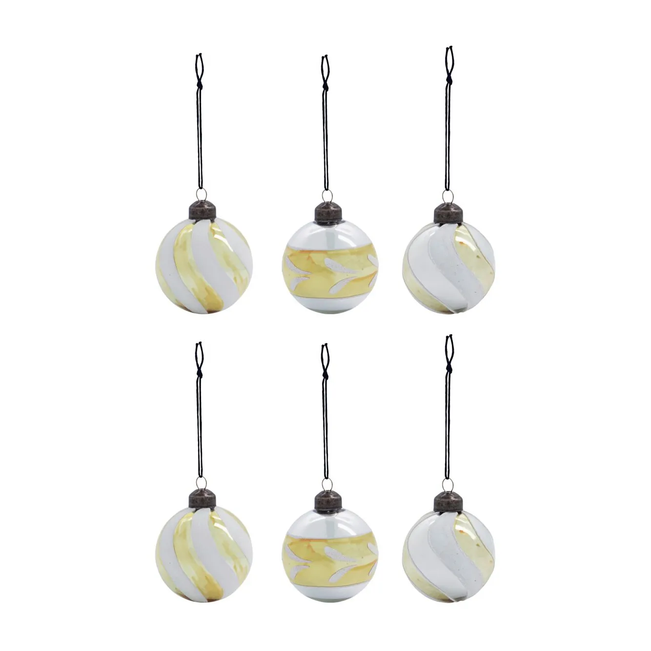Boule de Noël Glowi Ø6 cm Lot de 6, Doré House Doctor