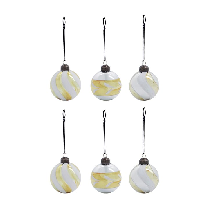 Boule de Noël Glowi Ø6 cm Lot de 6 - Doré - House Doctor