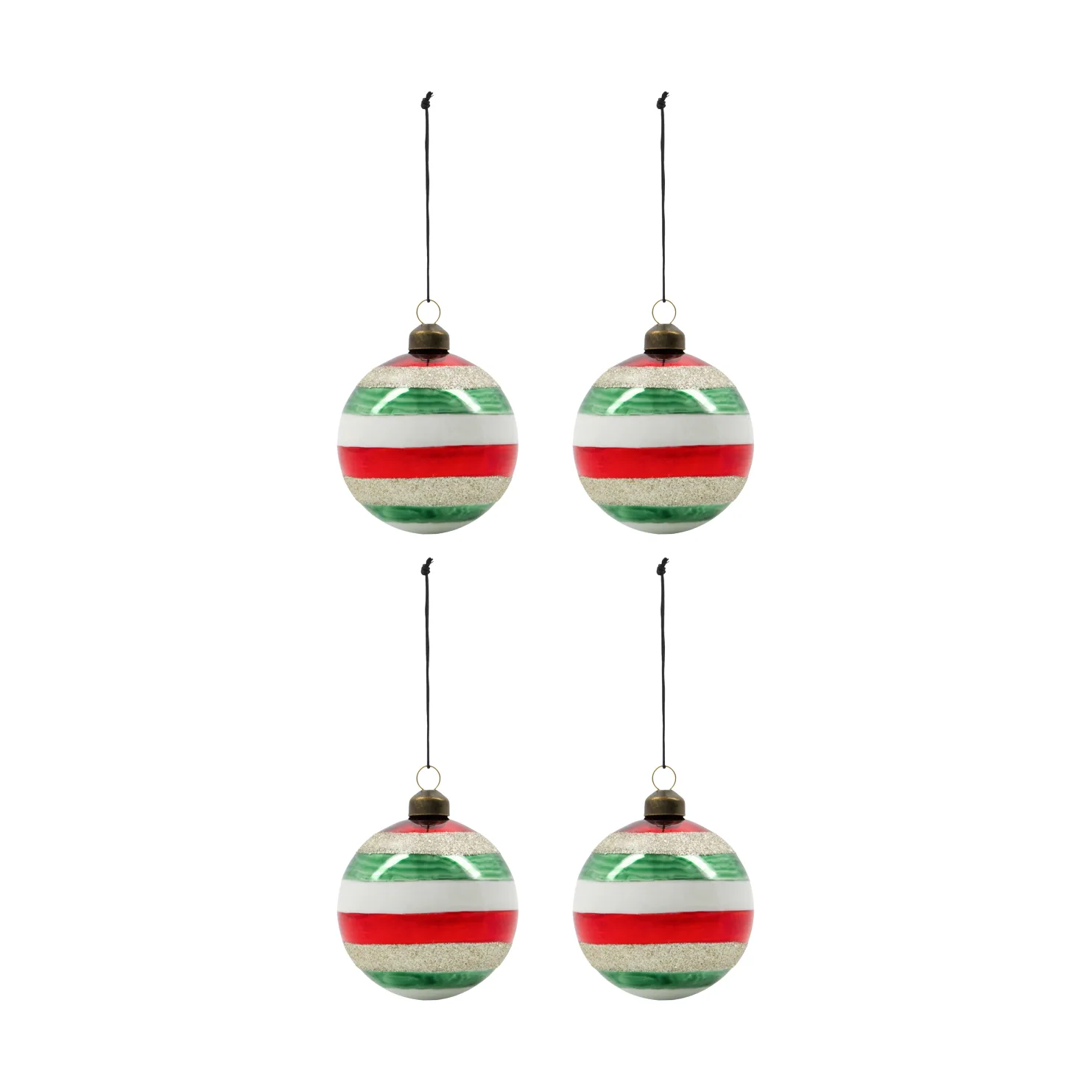 Boule de Noël Happ Ø8 cm lot de 4, Multi House Doctor