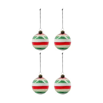 Boule de Noël Happ Ø8 cm lot de 4 - Multi - House Doctor