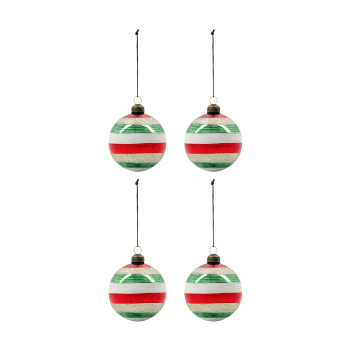 Boule de Noël Happ Ø8 cm lot de 4 - Multi - House Doctor