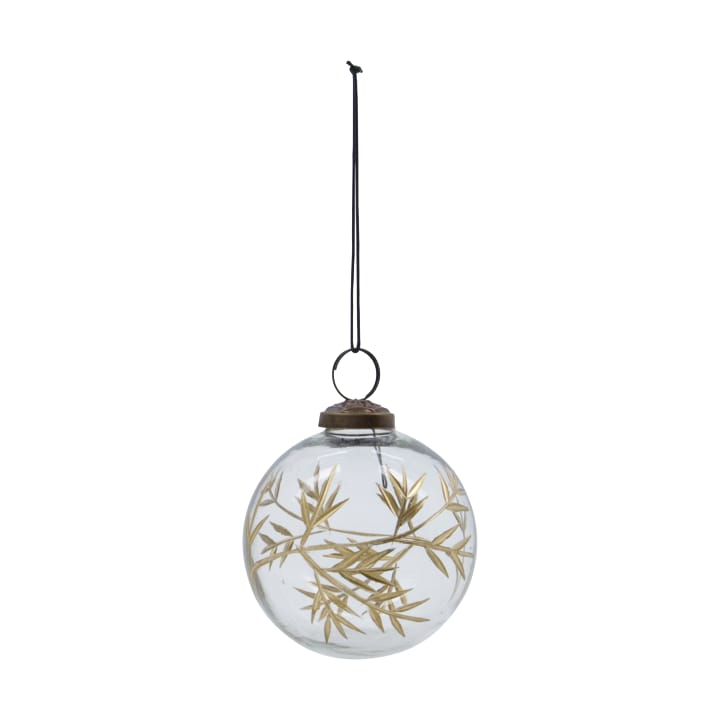 Boule de Noël Leaf Ø7,5 cm lot de 4, Clair-or House Doctor