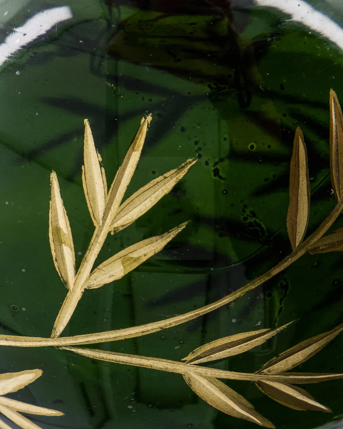 Boule de Noël Leaf Ø7,5 cm lot de 4, Vert-or House Doctor