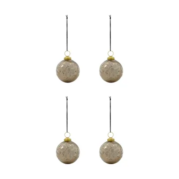 Boule de Noël Luto lot de 4 - Sable - House Doctor