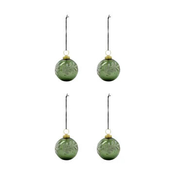 Boule de Noël Luto lot de 4 - Vert - House Doctor