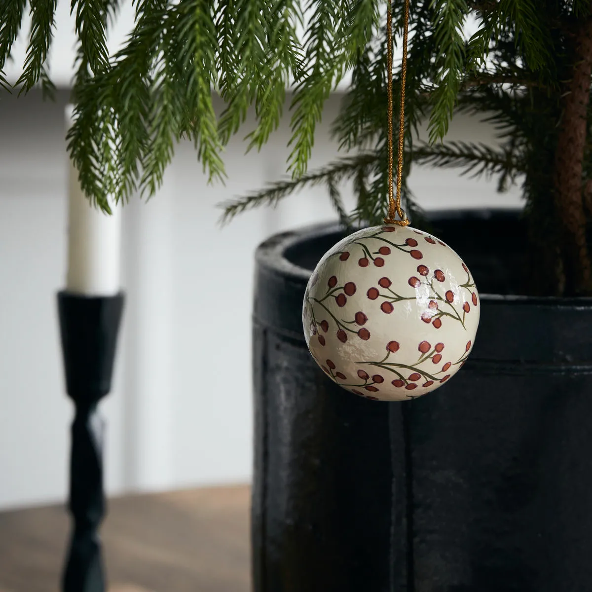 Boule de Noël Mache Ø5 cm, Sable House Doctor