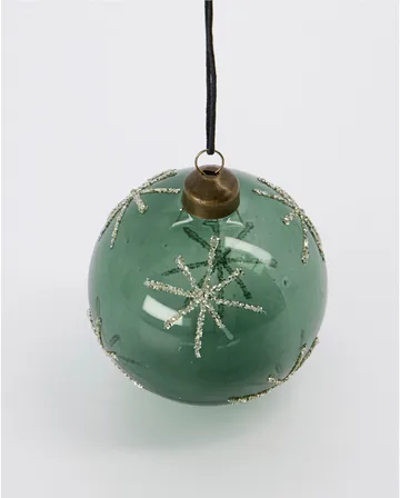 Boule de Noël Star Ø8 cm - Vert - House Doctor