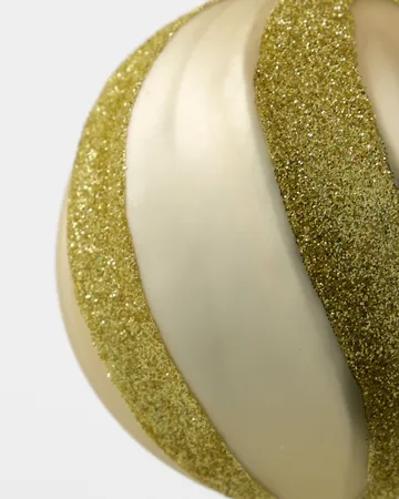 Boule de Noël Swirl lot de 4 - Champagne-or - House Doctor