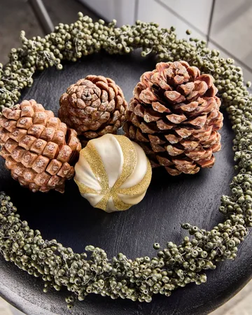 Boule de Noël Swirl lot de 4 - Champagne-or - House Doctor