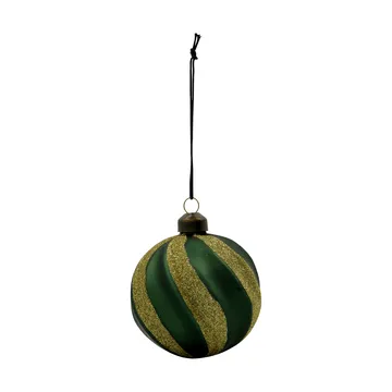 Boule de Noël Swirl lot de 4 - Vert-or - House Doctor
